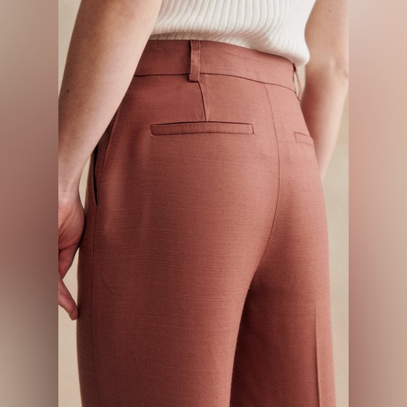 Sezane Matheo Trousers Rosewood - Size 4 - Picture 4 of 11